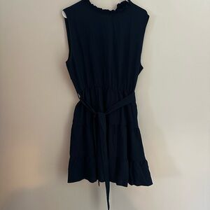 Elegant Blue Sleeveless Dress